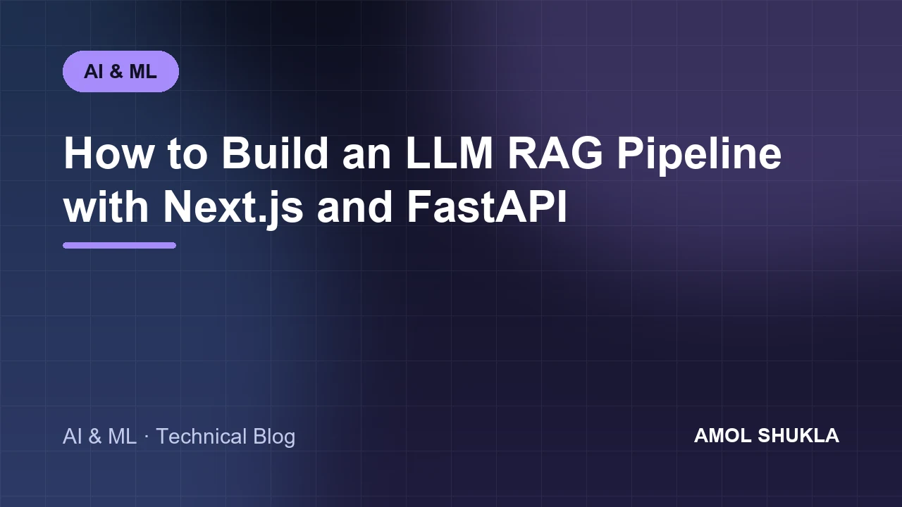 How to Build an LLM RAG Pipeline with Next.js and FastAPI