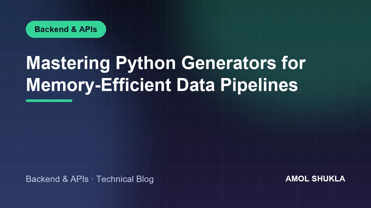 Mastering Python Generators for Memory-Efficient Data Pipelines