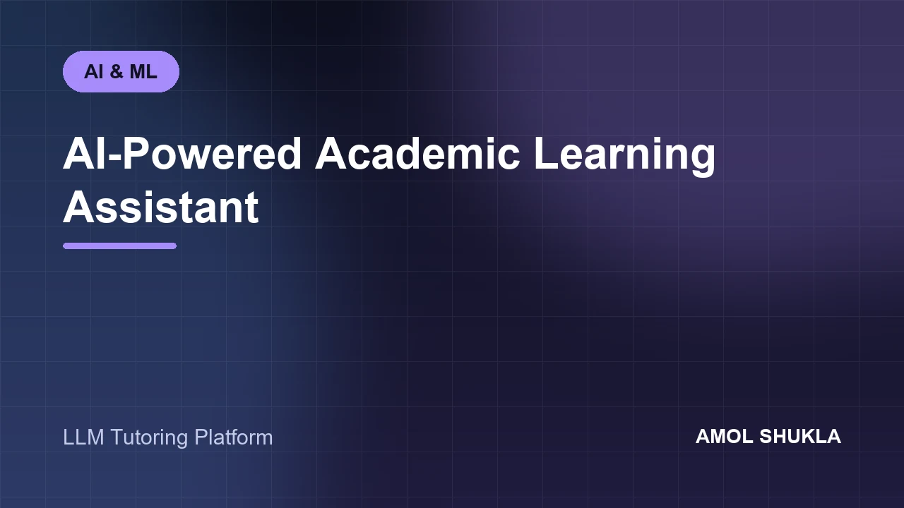 AI-Powered Academic Learning Assistant project preview