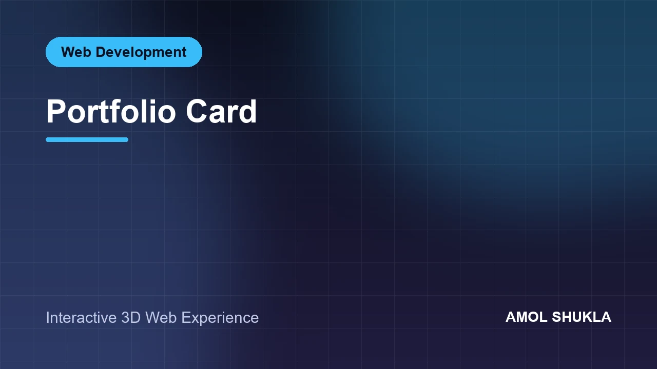 Portfolio Card project preview