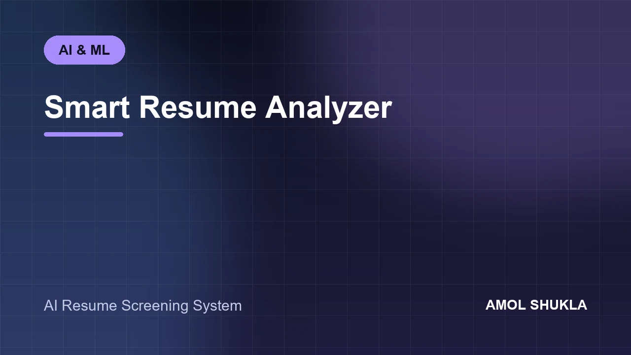 Smart Resume Analyzer project preview